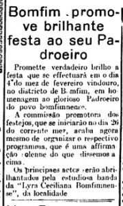 Prefeito Elpídio da Nova inaugura iluminação elétrica e serviço telefônico em Feira Edição histórica de 1931 revela o dia em que a luz elétrica chegou, Bonfim celebrou seu padroeiro e um jovem médico retornou à cidade