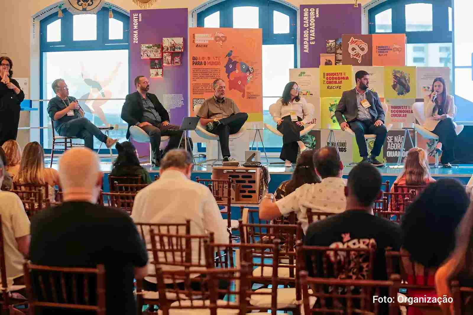 Prefeito Jocivaldo dos Anjos destacou ações locais durante o Fórum Nordeste de Economia Circular Antônio Cardoso apresenta experiências em economia circular na FNEC 2026, em Fortaleza