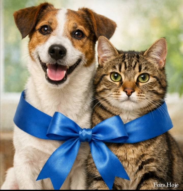 Nova lei em Feira quer ampliar castração animal Foto com cão cachorro e gato