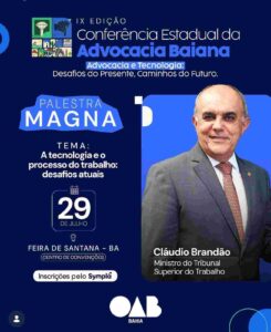 Ministra Cármen Lúcia fará teleconferência em evento da OAB em Feira Conferência Estadual da Advocacia Baiana será realizada nos dias 29 e 30 de julho, no Centro de Convenções